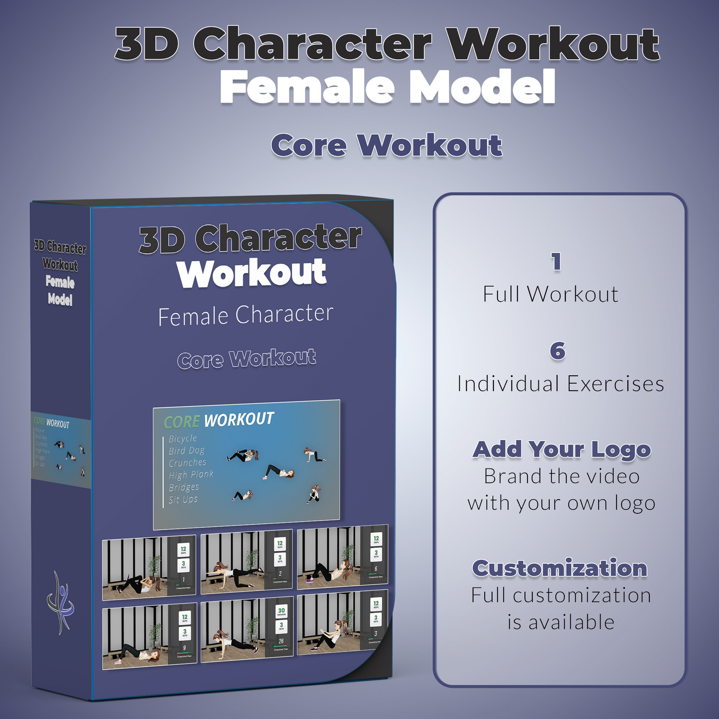 3D Character Core Workout - Mia