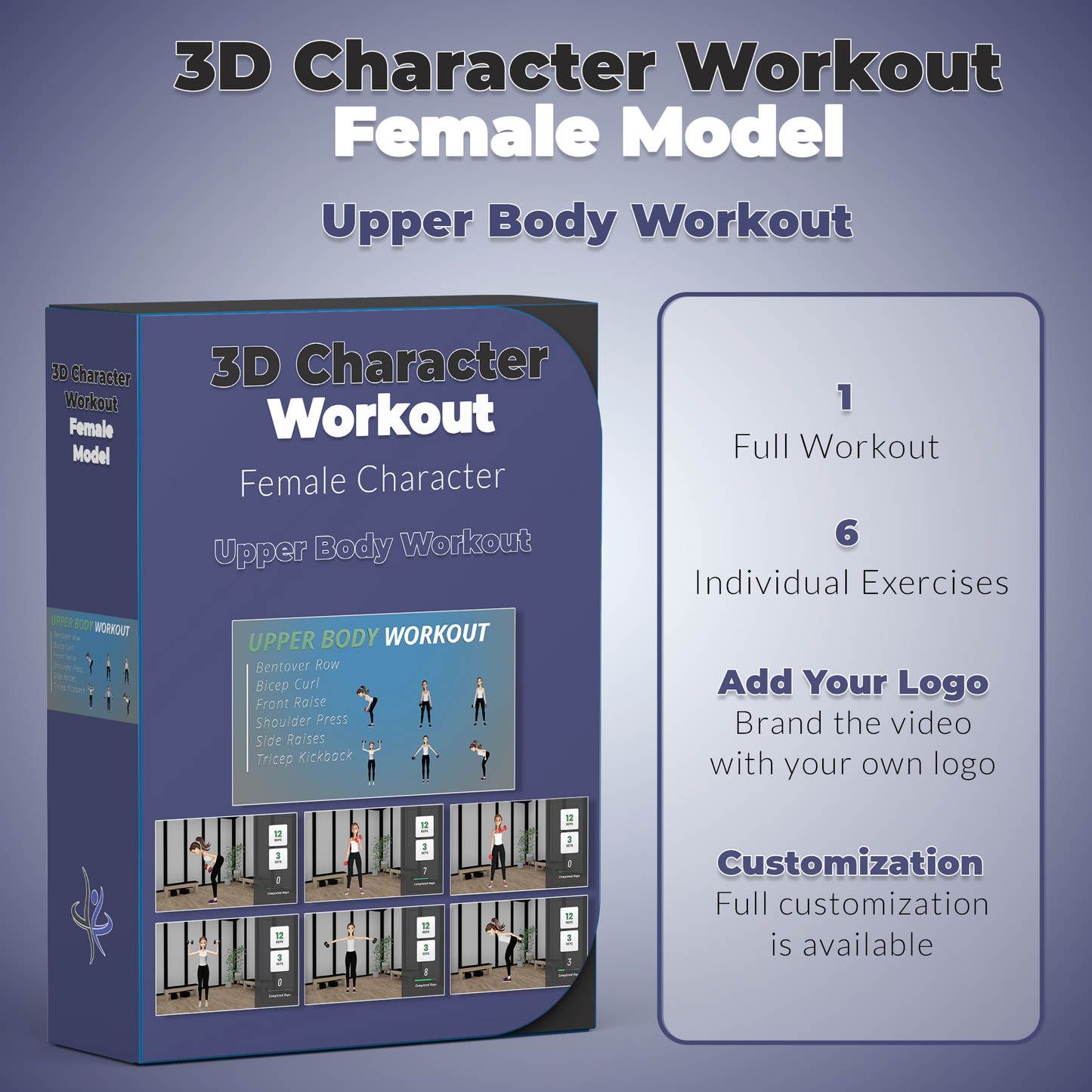 3D Female Character - Upper Body Workout