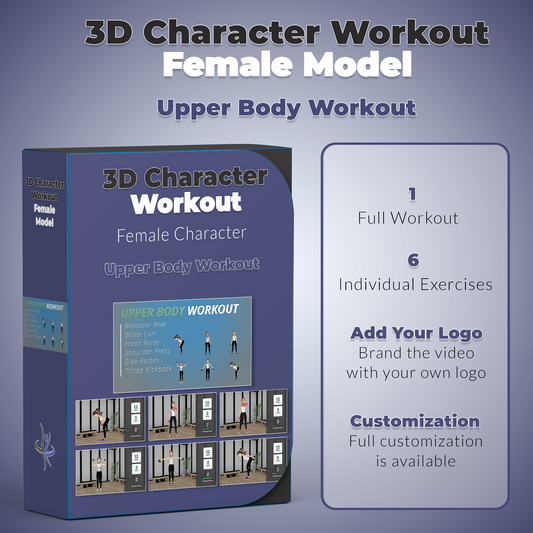 3D Female Character - Upper Body Workout