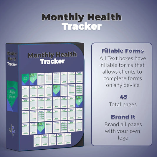 Monthly Health Tracker With Editable Forms